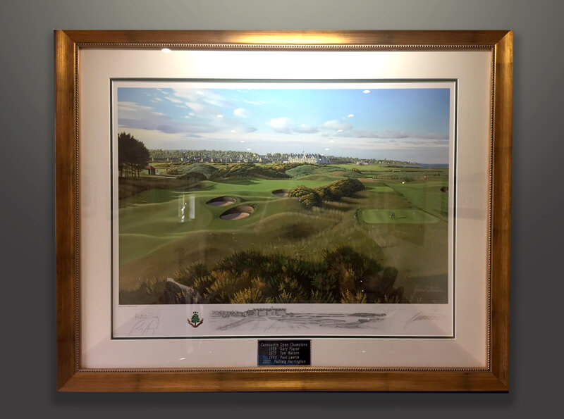 Carnoustie Baxter Five Champions Framed Print Carnoustie Baxter Five Champions Framed Print